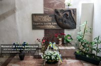 Le m&eacute;morial pour Valery Khodemchuk, enterr&eacute; en dessous des ruines du r&eacute;acteur